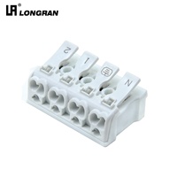 Connecteur rapide pour éclairage électrique LED, bornier sans vis à 2 broches, autobloquant
