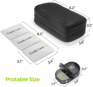 캔버스 가방 여행용 약통 하루 2회 대형 아침/저녁 주간 약통 7일 약 케이스 휴대용 지퍼 - Product Image 4