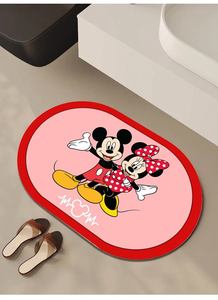 <span class=keywords><strong>Tapis</strong></span> de bain à poils longs extra-doux et super absorbant <span class=keywords><strong>Tapis</strong></span> de dessin animé Souris Flocage Matériau en microfibre pour hôtel Salle de bain Baignoire - Product Image 3