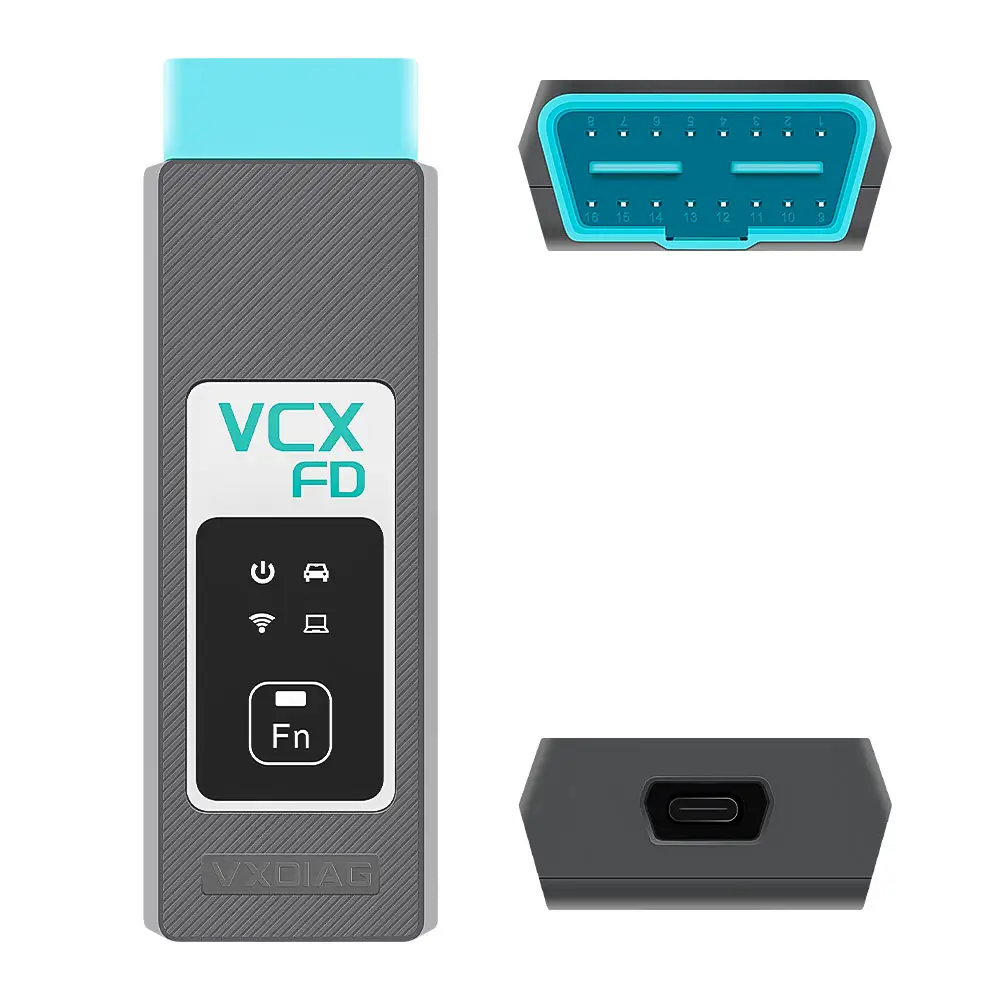 VXDIAG VCX FD 2 in 1 เครื่องสแกนเนอร์ OBD2 ยานยนต์ระดับมืออาชีพ CAN-FD DoIP เครื่องมือวินิจฉัย