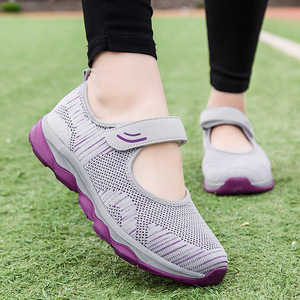 <b>Women</b> Summer Mesh Walking <b>Shoes</b> Soft Rubber Sole Breathable Lightweight Fitness <b>Shoes</b> <b>For</b> <b>Elderly</b> Mothers - Product Image 1