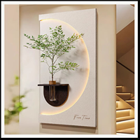 Panneau mural 3D en pierre de grès motif feuille courbée pour salon, entrée, hôtel – Décoration intérieure douce et minimaliste