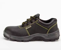 Zapatos de Seguridad para Hombre con Puntera de Acero Resistente a Pinchazos | Botas de Trabajo de Cuero Vacuno con Relieve Antideslizante, para Primavera, Verano, Otoño e Invierno