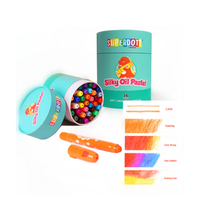 Kit de papeterie avec surligneurs à la <span class=keywords><strong>craie</strong></span> pastel, 12/24/36 couleurs, crayons non toxiques lavables à l'huile pour enfants, jouets éducatifs de dessin - Product Image 1