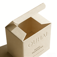 Boîtes cadeaux cosmétiques en carton pliable avec logo de marque en relief, finition mate, pour emballages de produits de soin de la peau, de bougies, de bijoux et de marchandises
