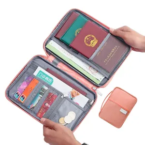 Dompet Travel Populer Pemegang Paspor Keluarga Kreatif Tahan Air Wadah Dokumen Organizer Tas Penyimpan Kartu Tas Dokumen Perjalanan