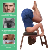 Banc d'inversion de tabouret de yoga en bois à usage domestique avec coussin en polyuréthane pour l'exercice de sport de bureau familial