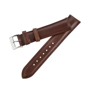 Bracelet de montre original en cuir de vachette de couleur marron chocolat à prix compétitif