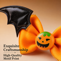 Collier d'Halloween pour animaux de compagnie, nœud papillon ailes de chauve-souris réglable, accessoires de fête pour chats et chiens, costume d'Halloween pour animaux