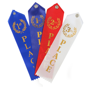 Award Ribbons 1st 2nd 3rd Place Flat Carded Set First Place Prizes With Event Card And Rope For Competition Sports Event Sch