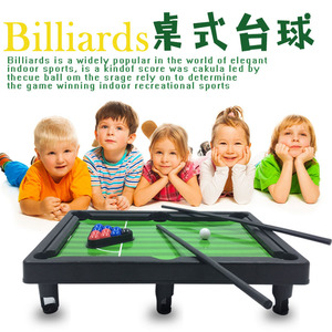 Table de billard pour enfants, mini-ensemble de billard avec balles et queues, jouet éducatif, conception légère, unisexe - Product Image 5