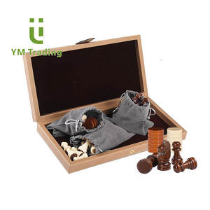 Set di Scacchi e Dama in Pelle e Legno da 12 Pollici per Bambini e Adulti, Scacchiera Magnetica Ecologica dal Design Unico - Product Image 3