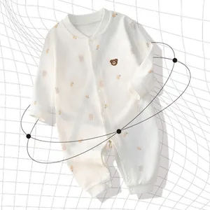 Macacão de algodão para bebês recém-nascidos, macacão de manga comprida para recém-nascidos, roupa de outono