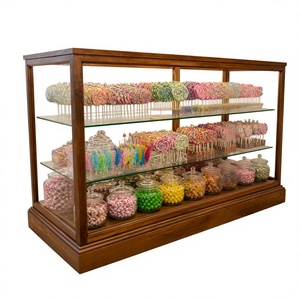 Espositore <span class=keywords><strong>in</strong></span> Legno Personalizzato <span class=keywords><strong>per</strong></span> Caramelle con Ripiano <span class=keywords><strong>in</strong></span> <span class=keywords><strong>Vetro</strong></span> e Illuminazione LED <span class=keywords><strong>per</strong></span> Negozi di Dolciumi e Pasticcerie - Product Image 1