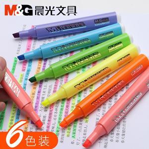 M&G Highlighter <b>Pen</b> 6-Color Set Slanted Tip For Student Note Taking And Journaling - Product Image 4