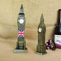 Grosir jam kerajinan logam London suvenir perjalanan ornamen Model Ben besar