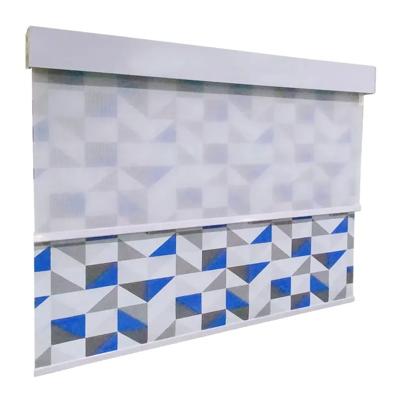 มู่ลี่สองชั้นสีขาว