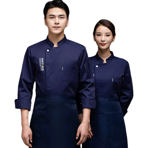 Camicia da Lavoro Unisex Personalizzata a Maniche Lunghe, Giacca da <span class=keywords><strong>Chef</strong></span> con Motivo, Uniforme per <span class=keywords><strong>Ristorante</strong></span> e Hotel, Polo da Cameriere e <span class=keywords><strong>Chef</strong></span> per Uomo e Donna - Product Image 5