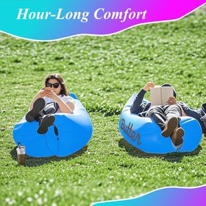Lazy Minimalist Modern <b>Inflatable</b> <b>Sofa</b> Music Festival Camping Picnic Adult Reclining Portable Air Bed Outdoor Thickened Oxford - Product Image 5