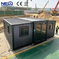 Maison préfabriquée de luxe, 3 chambres et salon, conteneur pliable et extensible 20 pieds 40 pieds, Chine