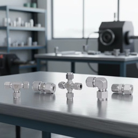 Raccord mâle forgé en acier inoxydable SS316 à basse pression, prix usine, 1/4 NPT vers double ferrule pour système d'échantillonnage d'instruments