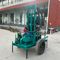Foreuse de puits d'eau portable diesel à entraînement supérieur, rotative hydraulique, 25 CV, profondeur maximale 150 m, avec pompe à engrenages, certifiée ISO9001
