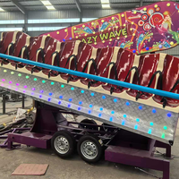 10 sièges carnaval mécanique fête foraine remorque équipement de parc d'attractions fou vague tour