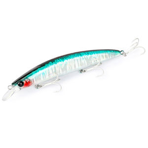 TSURINOYA 130F Leurre de pêche flottant Minnow de grande taille 130mm 23g TWINKLE DW111 Longue portée pour la pêche au bar et au flétan, appât artificiel dur - Product Image 1