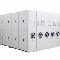 Système d'étagères mobiles compactes à haute densité personnalisables, unités de stockage compactes pour archives, pour bureaux et entrepôts
