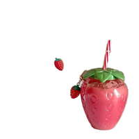 10 Vasos de Plástico Desechables con Diseño de Fresa para Halloween, Transparentes, Bonitos, Modernos, de Alta Calidad, con Impresión Tipográfica