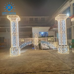 Sculpture lumineuse en <span class=keywords><strong>colonne</strong></span> LED Anpu Lighting, éclairage d'arche, indice de protection IP65, blanc chaud, élégant, décoration de paysage extérieur pour les événements commerciaux - Product Image 1