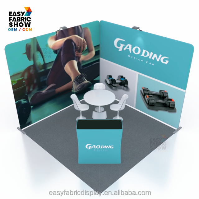 Modular Aluminum Pop-Up Booth System Dye Sublimation Combine Multiple Units for Large-Scale Exhibitions | Exhibition Stand