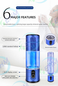 Bouteille d'eau hydrogénée élégante 3000+ Ppb Générateur d'eau hydrogénée pour les produits de santé Flacon d'eau riche en hydrogène - Product Image 4