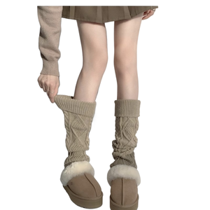 Rui hiver nouveaux <span class=keywords><strong>tas</strong></span> de chaussettes tricotées femme du propriétaire sud-coréen avec des pieds épais et chauds et des ensembles de jambes minces en gros - Product Image 2