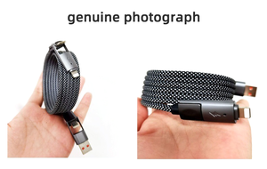 Câble USB magnétique de charge rapide 4 en 1 en alliage de zinc OEM ODM PD 60W, rangement facile pour les voyages - Product Image 5