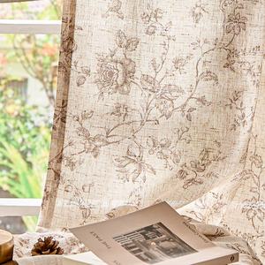 Tende Stampate Artigianali JINCHAN Amélie, Drappeggi Floreali in Polilino Sostenibile, Trattamento Professionale Personalizzabile per Finestre - Product Image 2