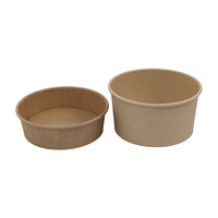 Bol en papier noir et kraft de qualité supérieure avec logo et taille personnalisés pour restaurant, salade, soupe, nouilles, à emporter