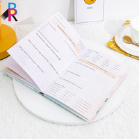 Couverture personnalisée A5 à couverture rigide pour carnet de notes avec bande élastique Pages intérieures en couleur