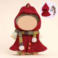 Vêtements de poupée, cape de sorcière multicolore avec écharpe, en coton et polyester, accessoires de mini-jouets de haute qualité