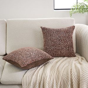 手工制作装饰枕套 18x18 条纹抱枕套 纹理枕套 农舍装饰靠垫套 - Product Image 2