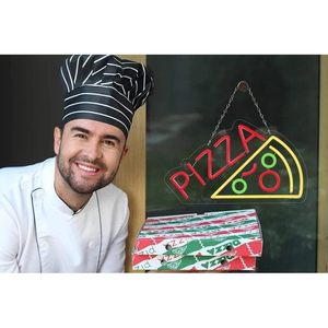 Pizza neon LED hanging ambient light restaurant kitchen party gift indoor indicator light transparent acrylic board billboard - Product Image 4