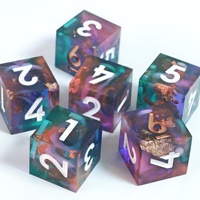 MINI PLANET Vente en gros et sur mesure de dés en résine DND D6 avec des bords tranchants pour les jeux de rôle TRPG Donjons & Dragons Jeux de société 16 mm dés à 6 faces