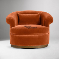 Fauteuil de détente au design moderne, modules en tissu velours noir, fauteuil d'appoint pour salon, pieds en métal pour l'aventure à la maison