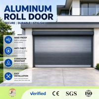 Porte à enroulement en alliage d'aluminium motorisée avec télécommande, isolation phonique en PU, taille personnalisée pour villa, garage résidentiel