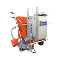 Machine de marquage routier à pulvérisation à froid thermofusible à rayon de braquage court pour pistes de course en plastique, passages zébrés et parkings