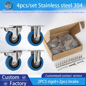 Mittlerer Edelstahl Gummi blau Nachlauf Doppel lager Nachlauf - Product Image 6