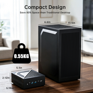 คอมพิวเตอร์ <span class=keywords><strong>Ryzen</strong></span> AI <span class=keywords><strong>9</strong></span> HX470 OCuLink Mini PC 16-Core DDR5 64GB PCIe 4.0 2TB SSD Dual 2.5G LAN AI Gaming สำหรับการสั่งซื้อขายส่ง OEM - Product Image 4