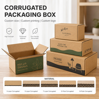 Boîte d'emballage pour aspirateur robot en carton ondulé de couleur recyclable haut de gamme avec logo personnalisé imprimé, poignée en PVC, carton d'expédition pour le commerce électronique