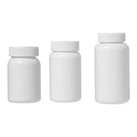 Échantillons gratuits Emballage personnalisé vide Médecine blanche saine Bouteille de capsule de pilules vitaminées en plastique HDPE