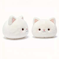 Nouveau style 2026 : Peluche chat blanc moelleuse et mignonne, coussin en peluche doux avec rembourrage en coton PP, personnalisable